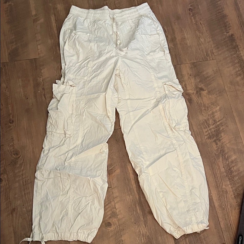 Cream Cargo Pants